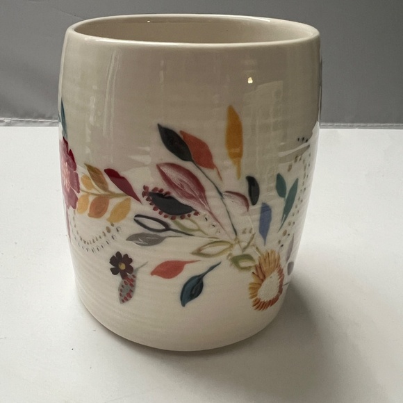 Anthropology Petal Palette Monogram N Floral Mug Starla M Halfmann Colourful - Picture 5 of 5
